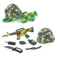 Дитячий ігровий набір Військового 8011 каска+ 7 предметів
