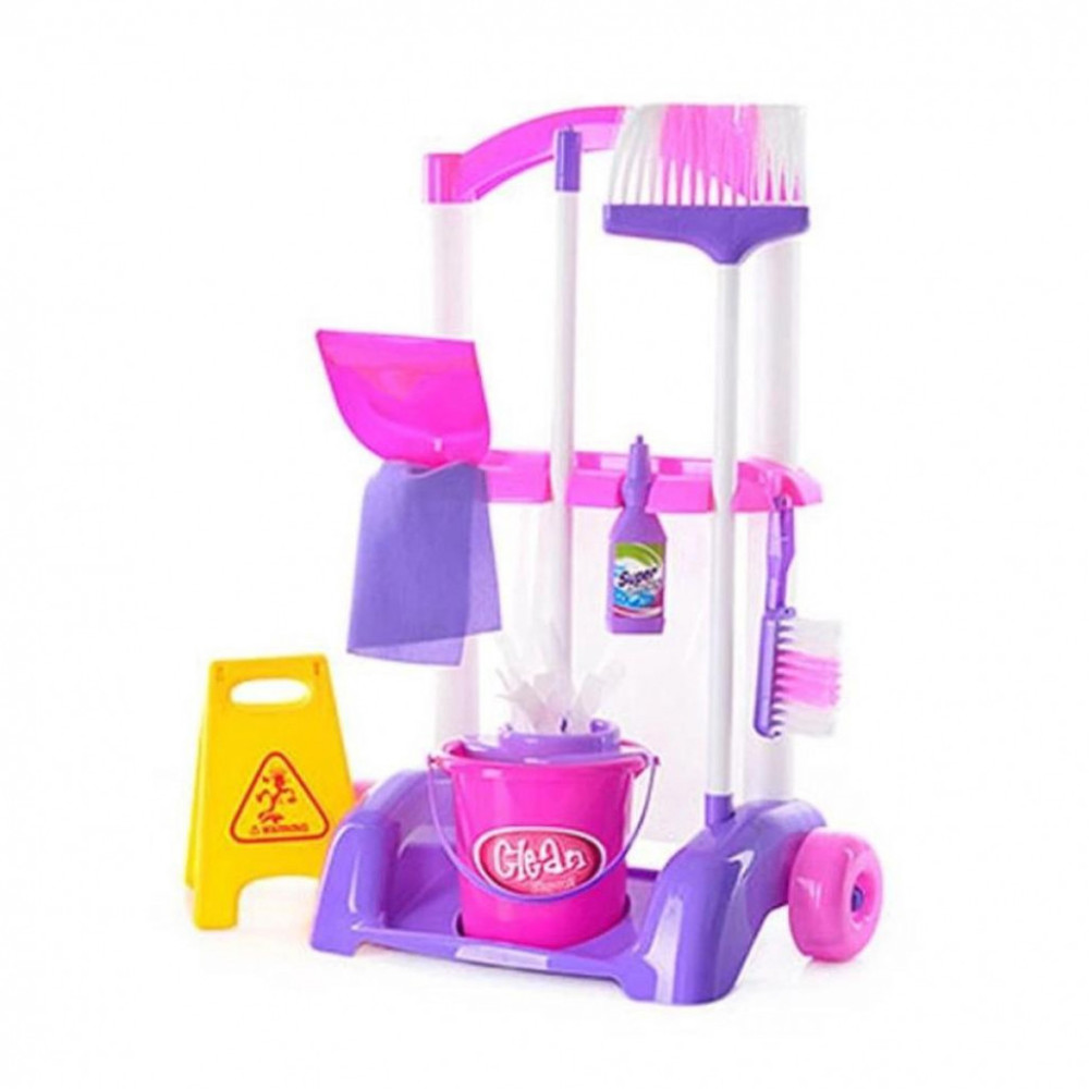 Ігровий набір для прибирання Limo Toy 667 K візок, відро, щітки, совок