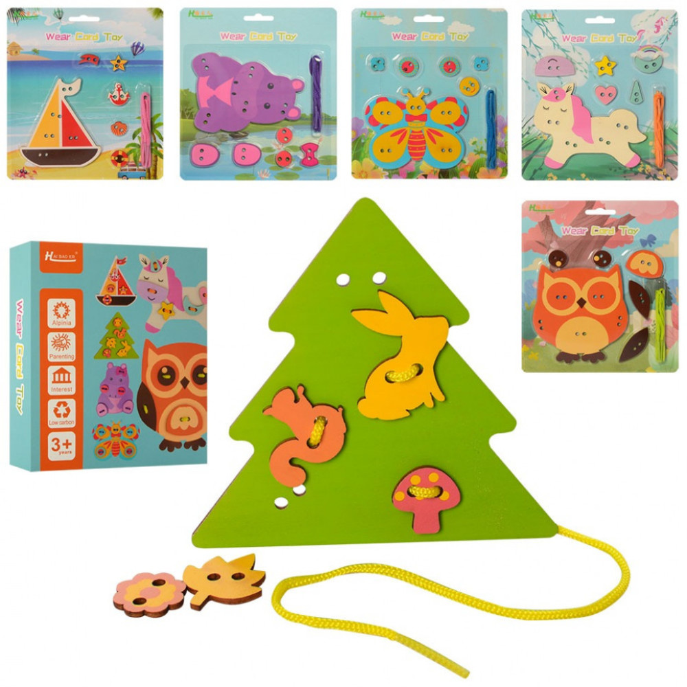 Деревянная игрушка Шнуровка MD 2622