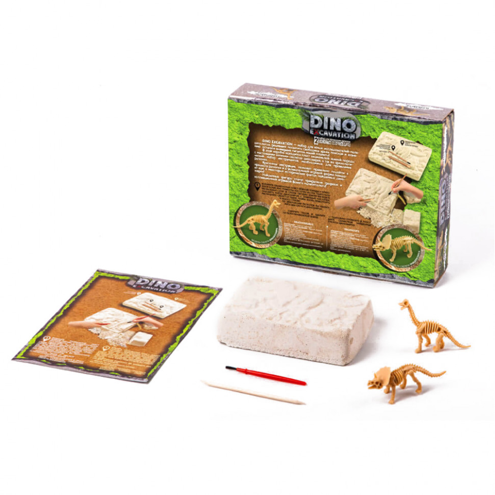 Детский набор для проведения раскопок динозавров DEX-01 DINO EXCAVATION