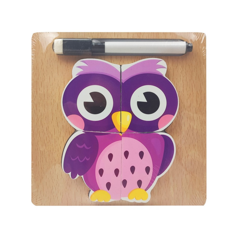 Дерев'яна іграшка Пазли MD 2525 маркер, дошка для малювання