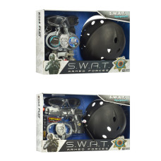 Игровой набор полицейского 33650-33770 каска, очки, наручники, граната