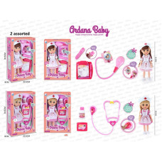 Игровой набор с куклой "Доктор" A717 стетоскоп, аксессуары, 32,5 см