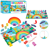 Дерев'яна іграшка Центр MD 1647, що розвиває, риболовля, цифри, слова рус/рус