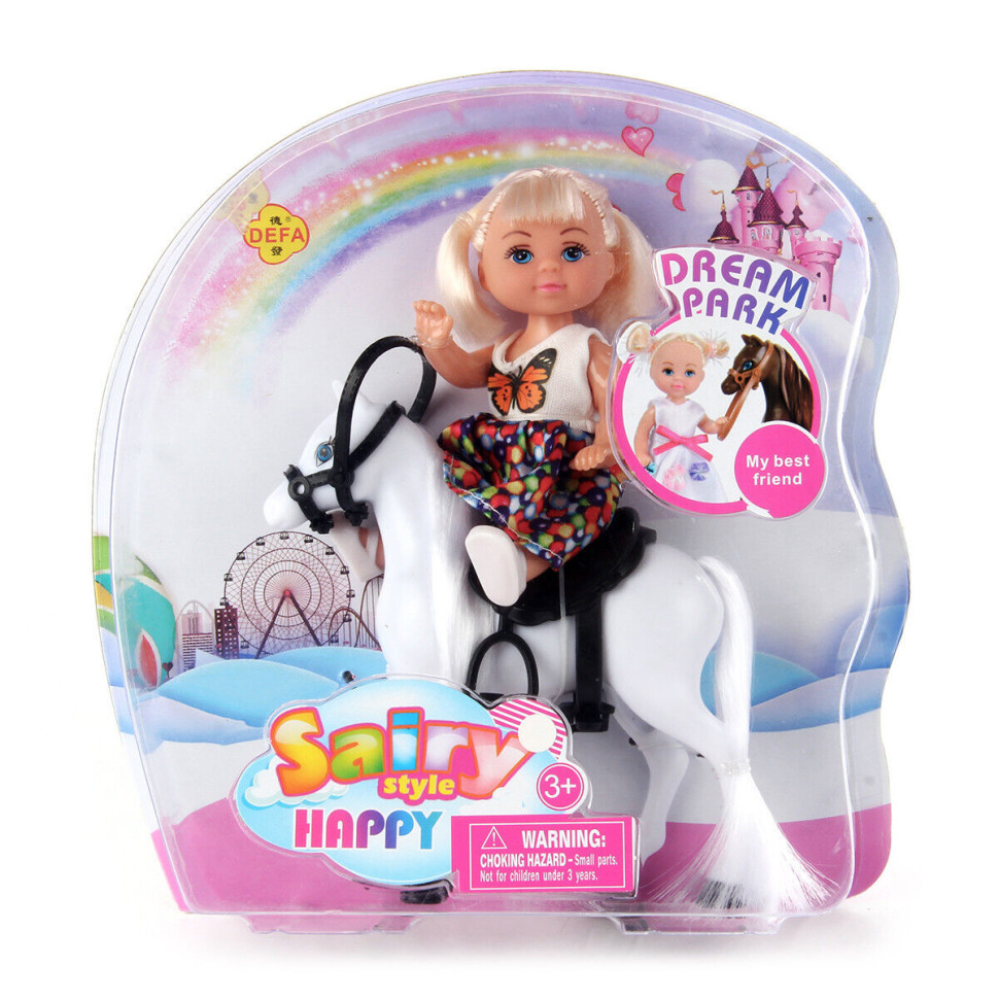 Лялька типу Барбі малятка на поні DEFA 8410 3 види