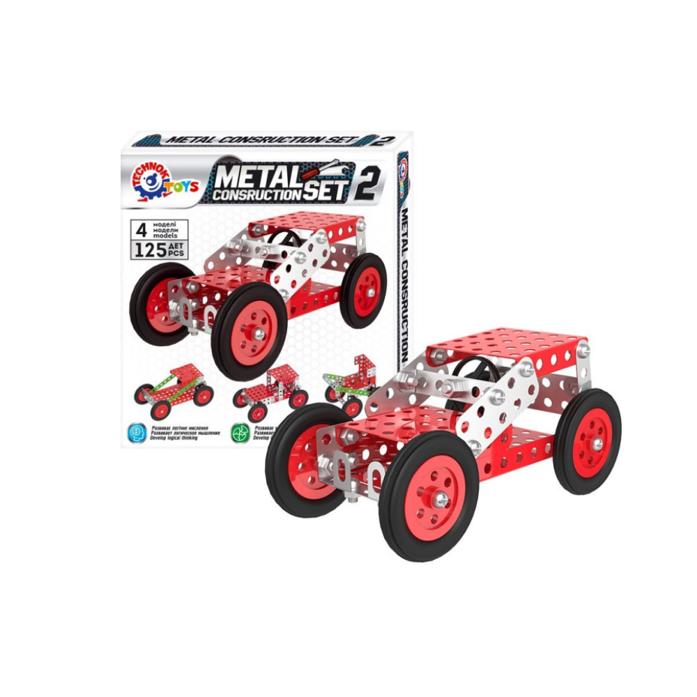 Дитячий "Конструктор металевий" ТехноК 6405TXK, 125 деталей