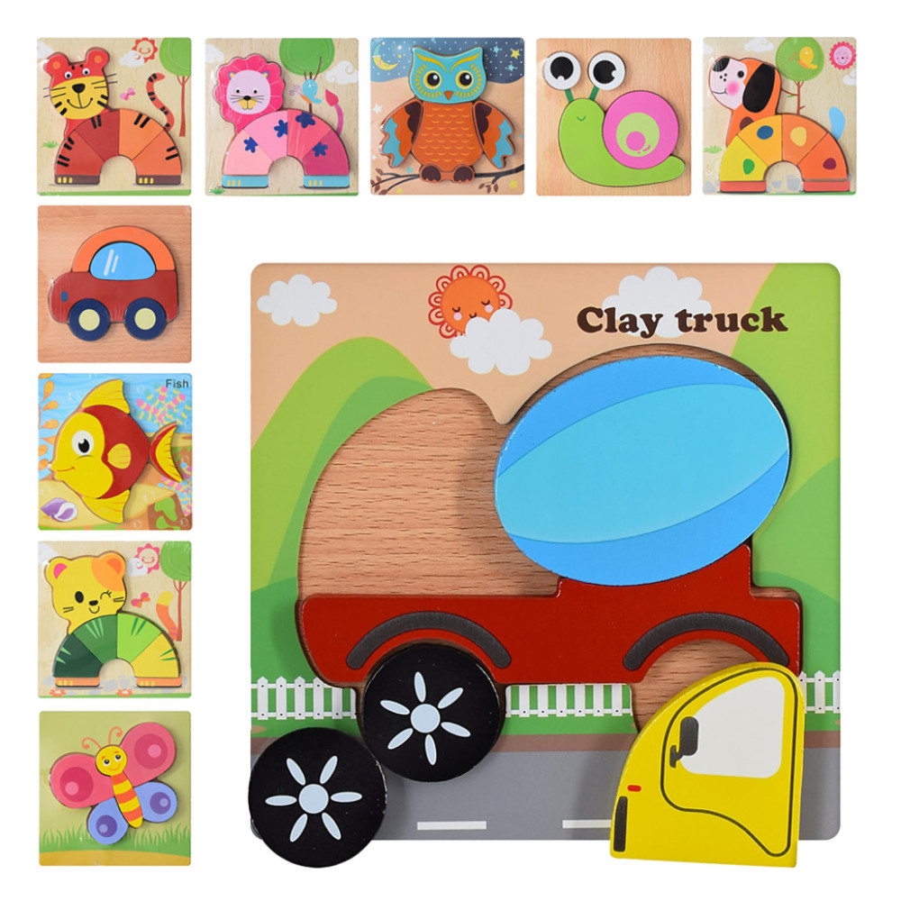 Дерев'яна іграшка Пазли Bambi Транспорт MD 2925, 15х15 см