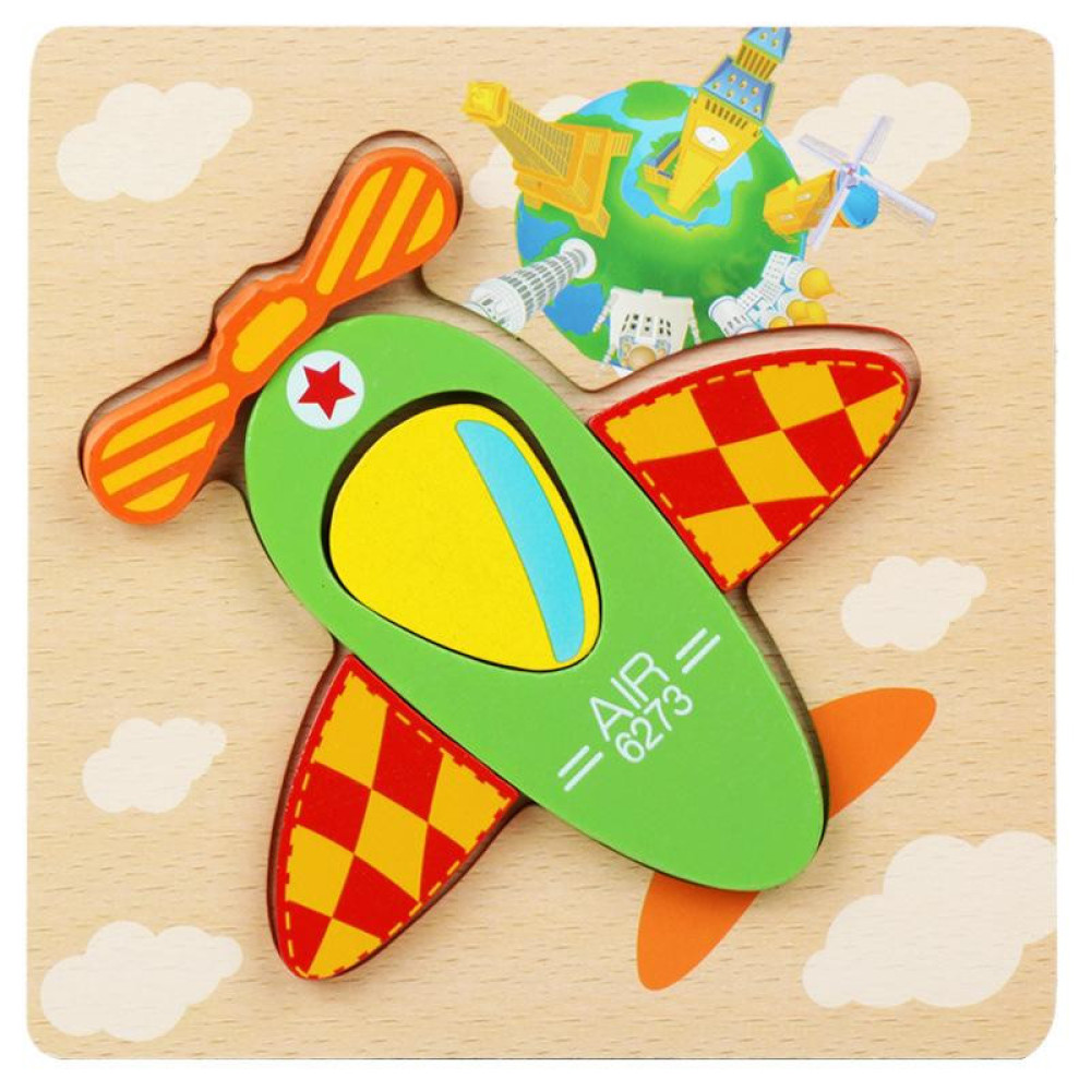 Дерев'яна іграшка Пазли Bambi Транспорт MD 2925, 15х15 см