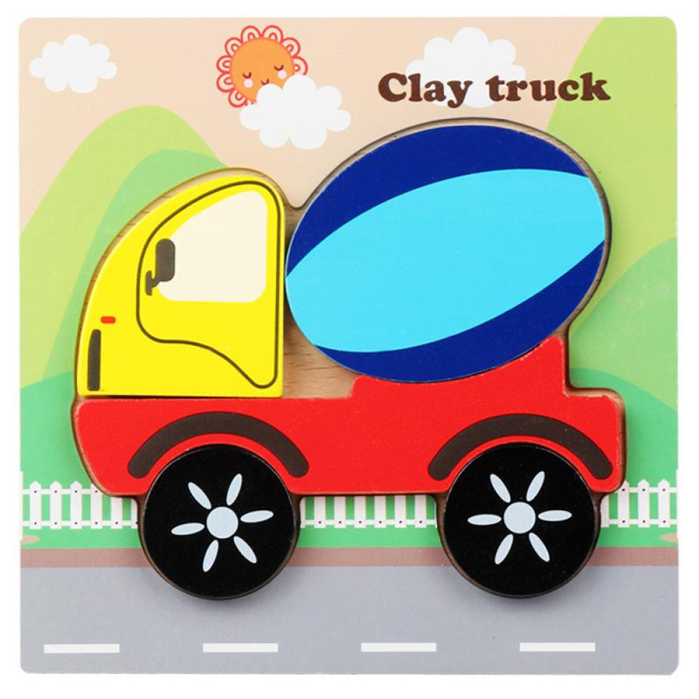 Дерев'яна іграшка Пазли Bambi Транспорт MD 2925, 15х15 см