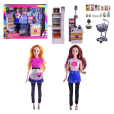 Кукла типа Барби Bambi KQ113A с тележкой и продуктами