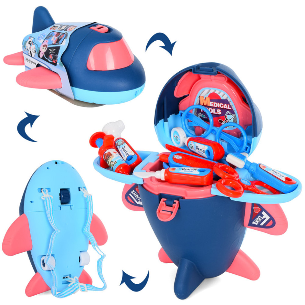 Ігровий набір Доктор L666-58 стіл 31-31-28 см, інструменти, літак