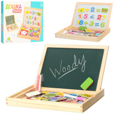 Розвиваючий набір з двосторонньою дощечкою MD 0694 маркер, крейда та губка в комплекті