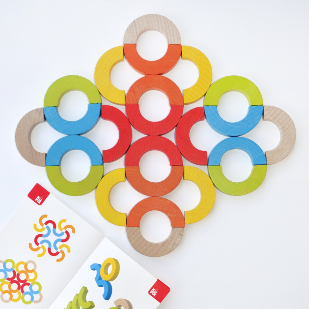 Деревянная развивающая игра "Радужные дуги" Igroteco 900507 мозаика-балансир