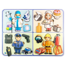 Настольная развивающая игра "Профессии" Ubumblebees (ПСФ160) PSF160 деревянная