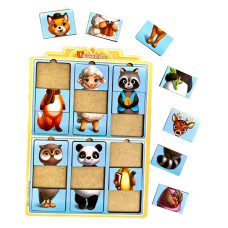 Дерев'яний пазл-вкладиш "Дивовижні звірята-2" Ubumblebees (ПСФ131) PSF131, 6 тварин