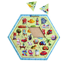 Деревянный пазл-головоломка "Ассорти" Ubumblebees (ПСФ125) PSF125, 24 детали