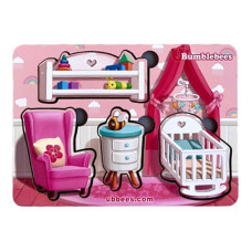 Дерев'яний пазл "Меблі-1" Ubumblebees (ПСФ120) PSF120 фон з підказкою