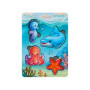 Деревянный пазл-вкладыш "Морские животные-1" Ubumblebees (ПСФ055) PSF055 фон с подсказкой
