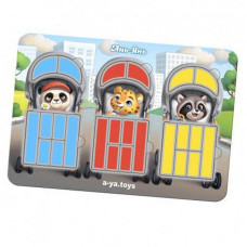 Деревянный пазл-сортер "Коляски" Ubumblebees (ПСФ089) PSF089, 27 деталей и 12 карточек