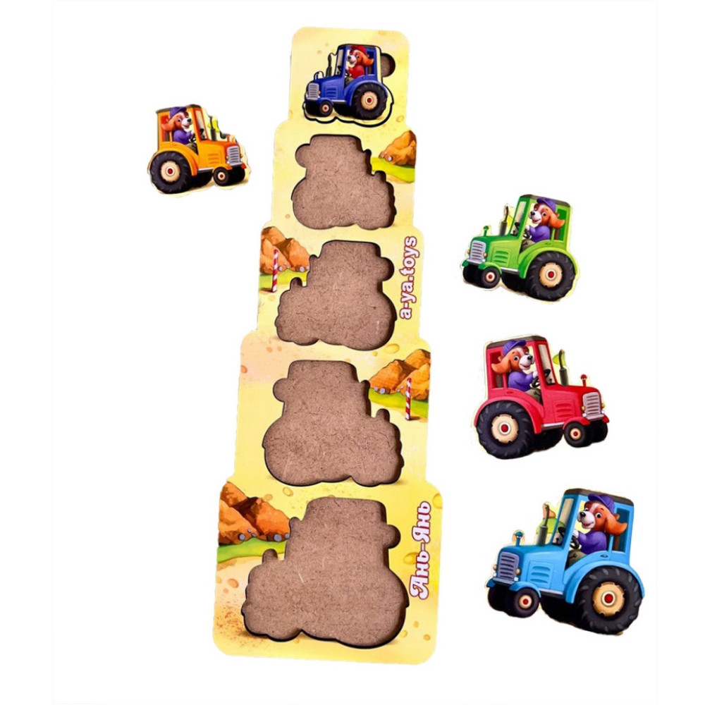 Настільна гра-сортер "Цуценята-трактористи" Ubumblebees (ПСФ068) PSF068 більш-менш