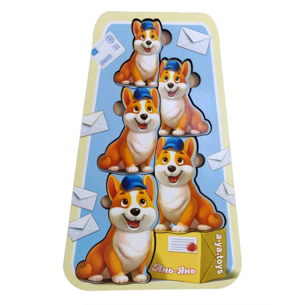 Настільна гра-сортер "Корги-листоноші" Ubumblebees (ПСФ069) PSF069 більш-менш