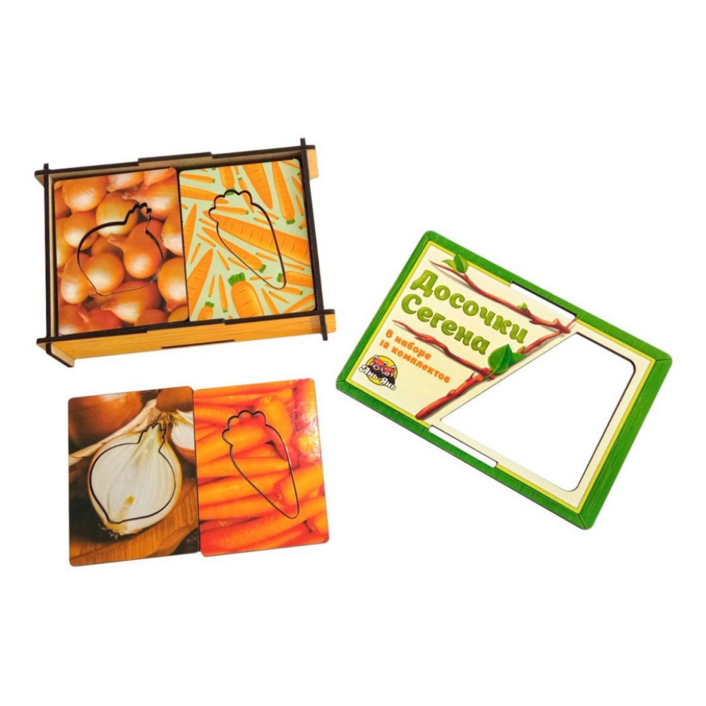 Дерев'яні Дошки Сегену "Овочі" Ubumblebees (ПСФ036) PSF036 з візерунками