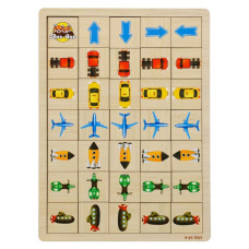 Деревянная настольная игра "Укажите направление - 1" Ubumblebees (ПСФ006) PSF006 пазл-сортер