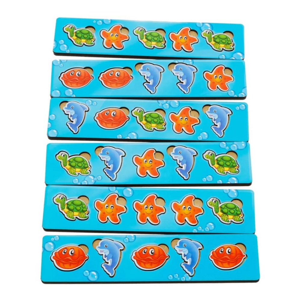 Деревянная настольная игра "Морские жители-2" Ubumblebees (ПСД004) PSD004 сортер-комодик