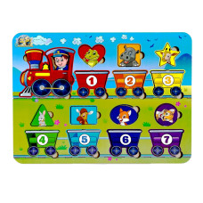 Дерев'яний пазл "Геометричні фігури" Ubumblebees (ПСД048) PSD048