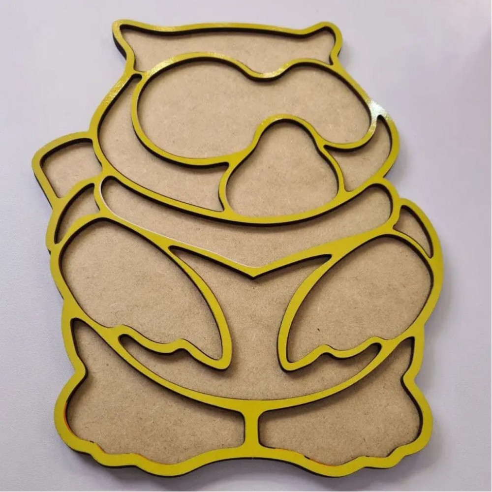 Деревянный пазл-вкладыш "Сова" Ubumblebees (ПСД087) PSD087 пазл-контур