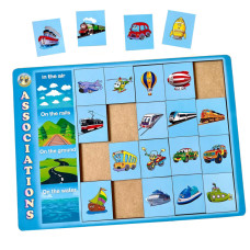 Дерев'яний пазл "Види транспорту" Ubumblebees (ПСД096) PSD096 сортер-асоціації
