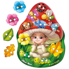 Дерев'яне шнурівка "Мухоморчик" Ubumblebees (ПСД132) PSD132