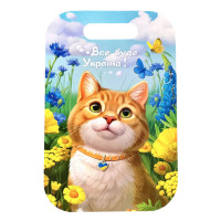 Дерев'яна дошка "Рудий котик" Ubumblebees (ПСФ154) PSF154 прямокутна