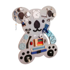 Розвиваюча іграшка Бізіборд "Коала" Temple Group TG200145 75х62 см Сірий