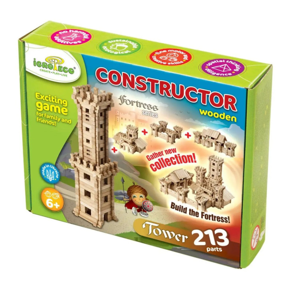 Дитячий конструктор "Вежа" Igroteco 900330 213 деталей