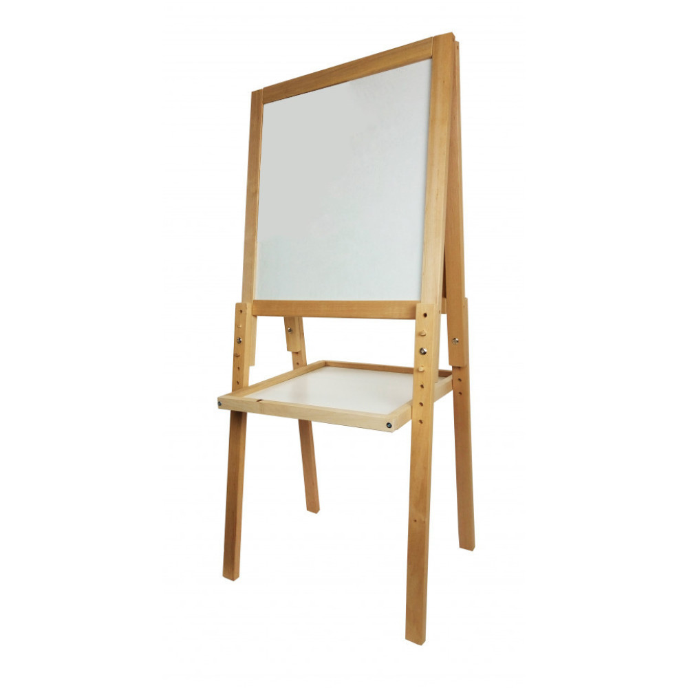 Мольберт магнитный на 4-х ножках 11222 с полочкой, мелками и губкой