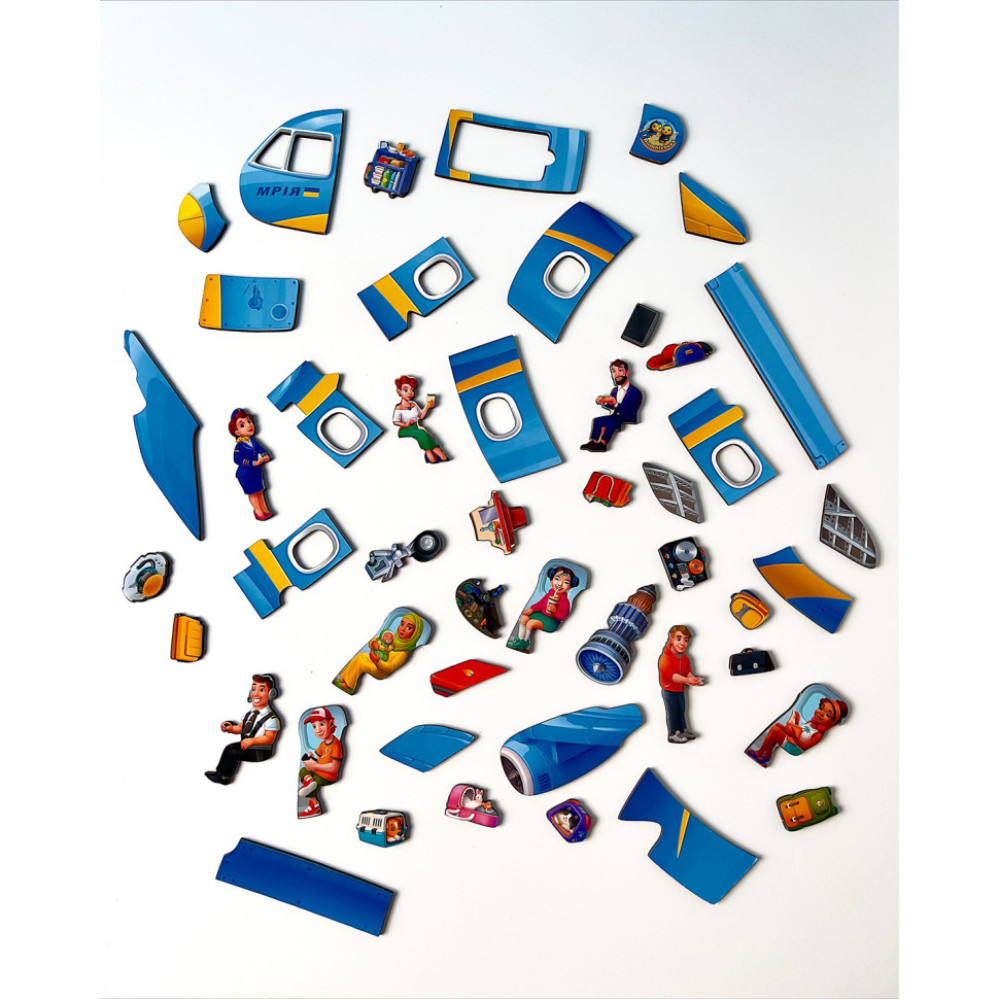 Деревянный Пазл-вкладыш "Самолет" Ubumblebees PSF161