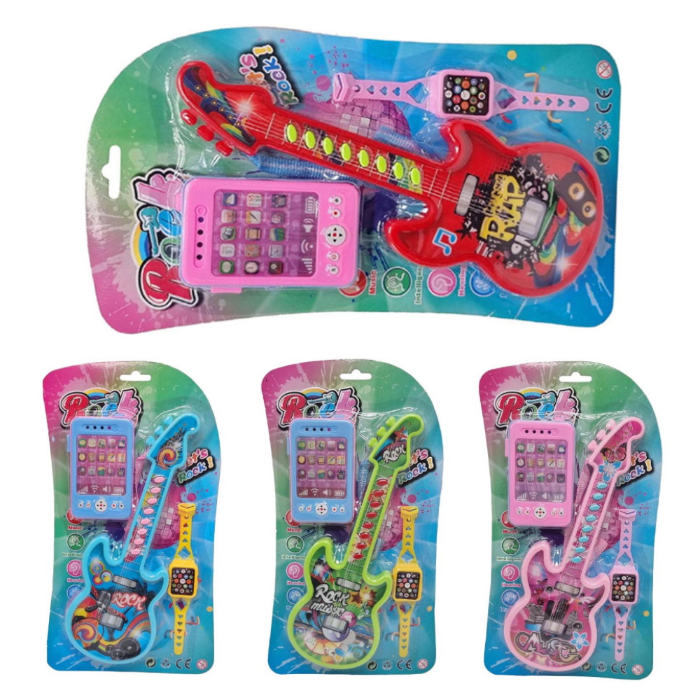Детская игрушка "Гитара" Bambi 8120-2 с наручными часами и телефоном
