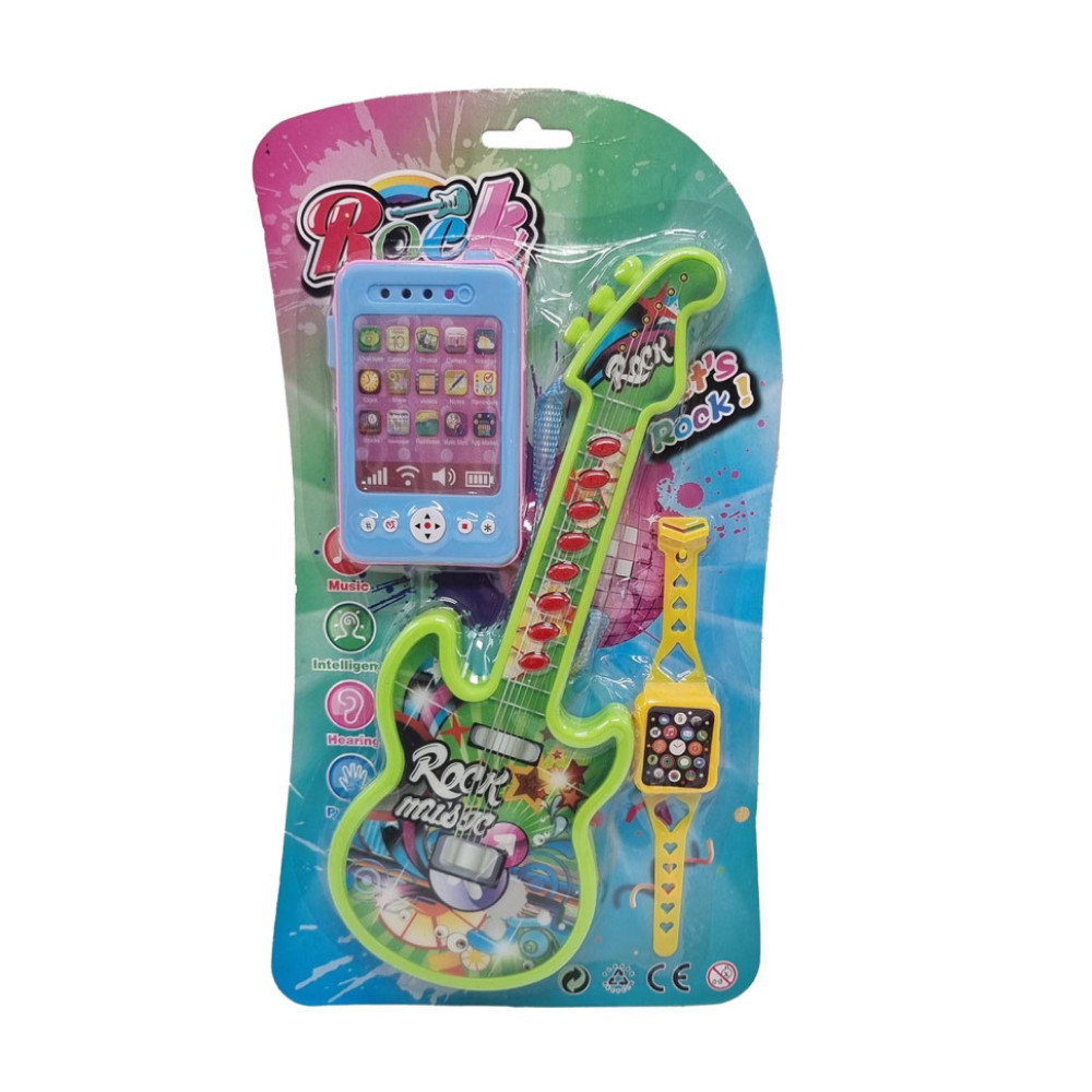 Детская игрушка "Гитара" Bambi 8120-2 с наручными часами и телефоном