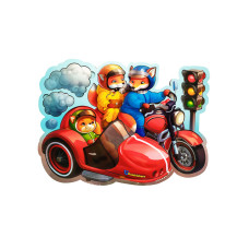 Пазл Багатошарові вкладиші "Лисята на мотоциклі" (ПСД211) PSD211, 39 елементів