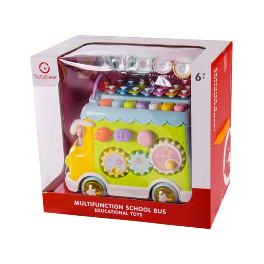 Ксилофон-сортер "Автобус" YL1033A вкладыши, ездит