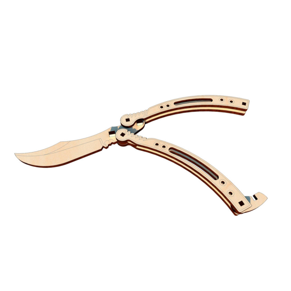 Міні конструктор "Ніж Метелик" OPZ-027 дерев'яний