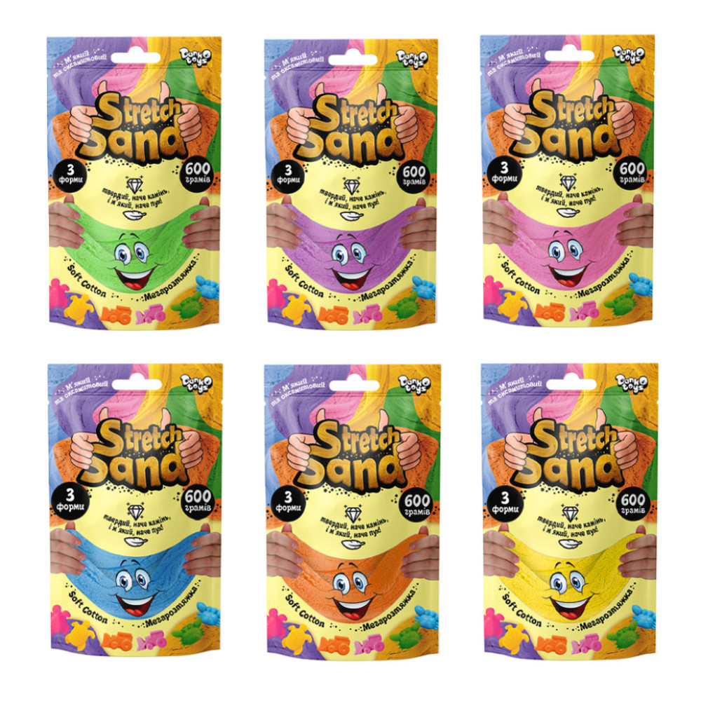Набор креативного творчества "Stretch Sand" STS-04-01U пакет 600 гр