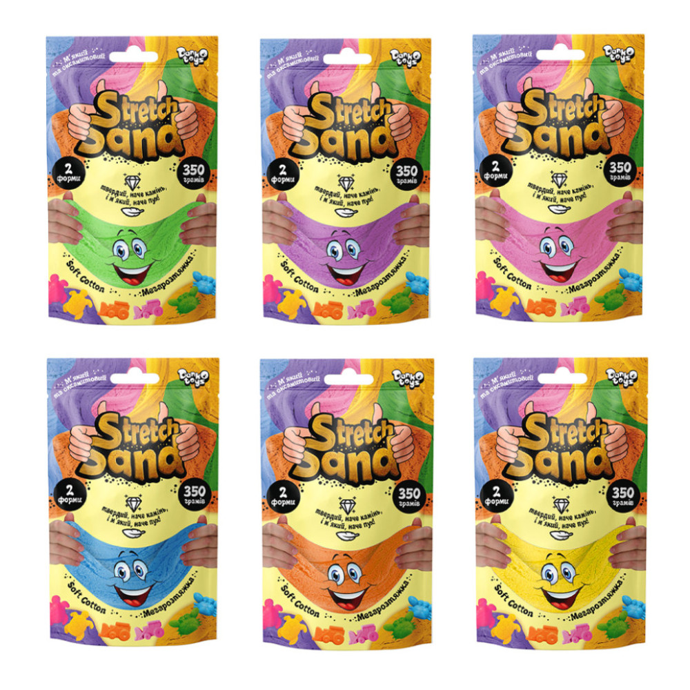 Набор креативного творчества "Stretch Sand" STS-04-02U пакет 350 гр