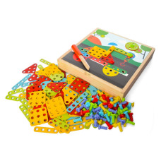 Дерев'яна іграшка "Конструктор" MD 2683-1 шурупи 1 викрутка