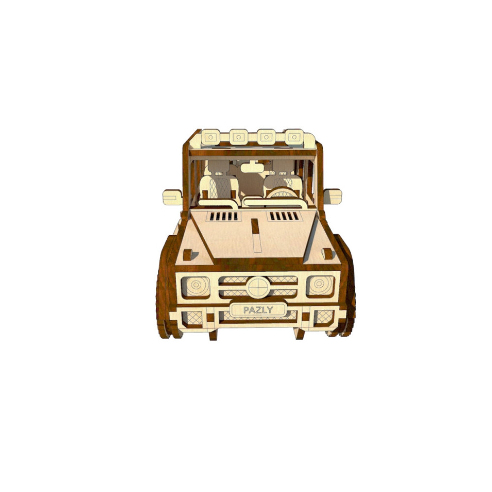 Дерев'яний конструктор "Пікап 6х6" OPZ-001, 174 деталі