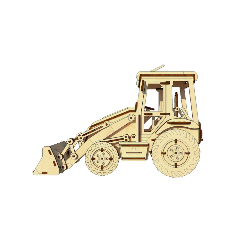 Дерев'яний конструктор "Екскаватор" OPZ-005, 202 деталі