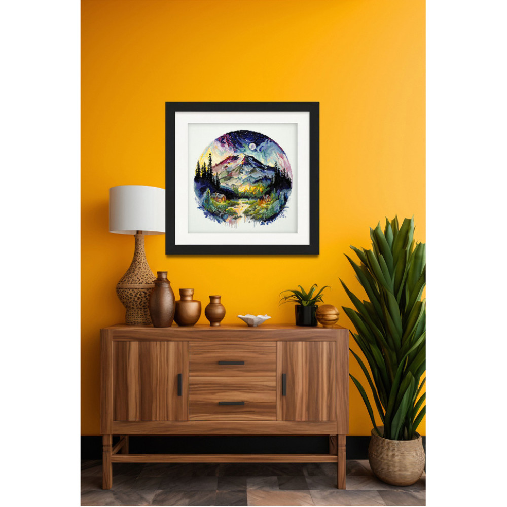 Набор для вышивки крестиком "На вершине мира" AH-189 23х23 см