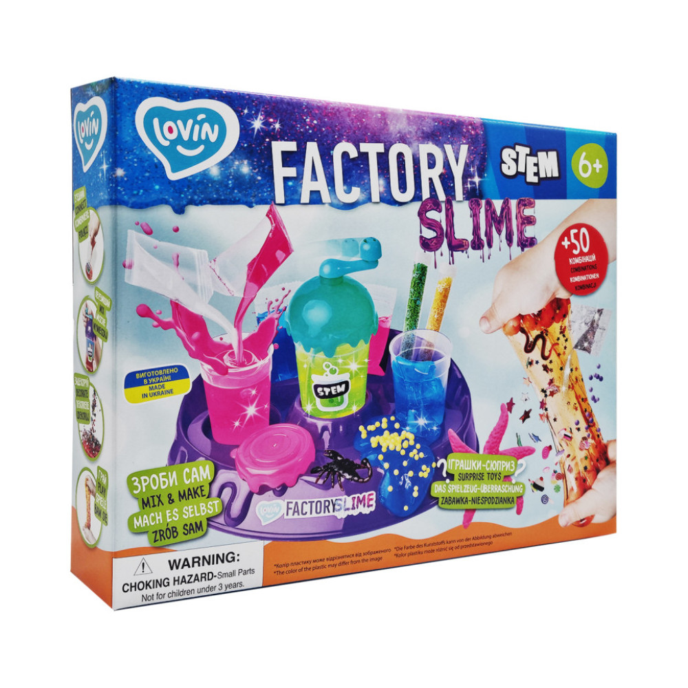 Набор для экспериментов Slime Factory 80155, 50 комбинаций