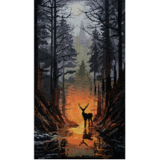 Набір для вишивання хрестиком «Вартовий ліс» AH-209 з п'яльцями